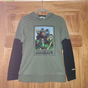 Boys Mojang Minecraft Long Sleeve Hooded Shirt